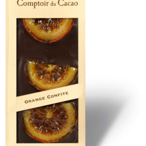 Tablette chocolat noir Oranges confites - 90g