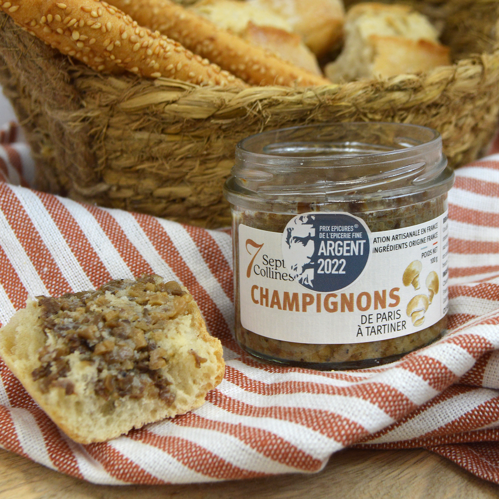 Sept Collines Champignons de Paris à tartiner 100 g – Image 2